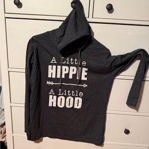 A Little Hippie A Little Hood Hoodie - Black